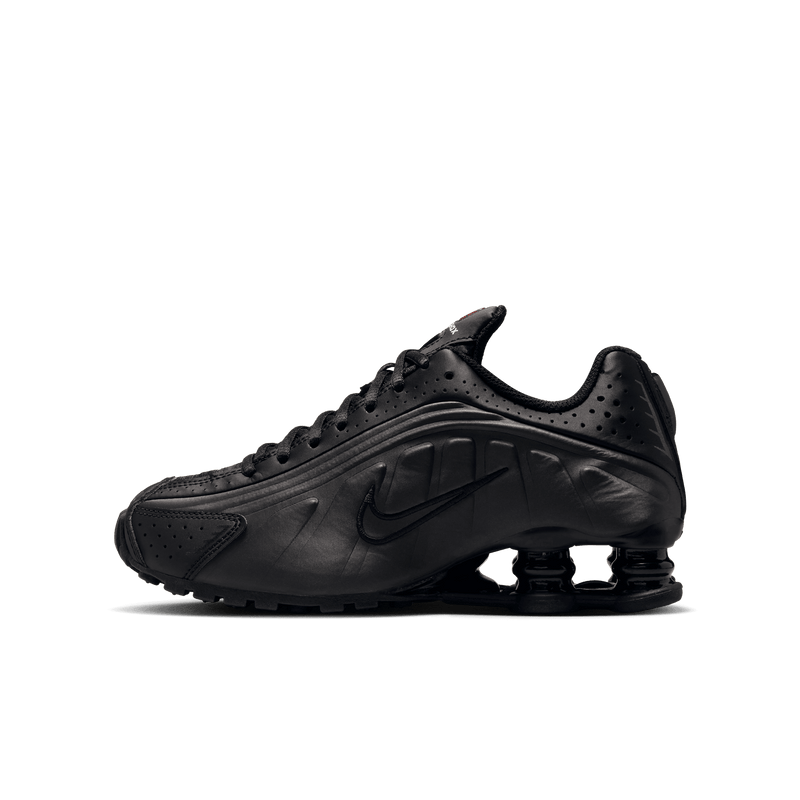 Big Kids' Nike Shox R4 "Triple Black"