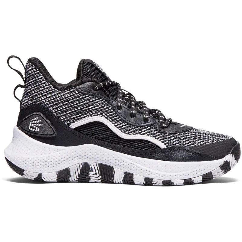 Big Kids' Under Armour Curry Basketball Shoes 3Z 24 "Black Halo Gray"