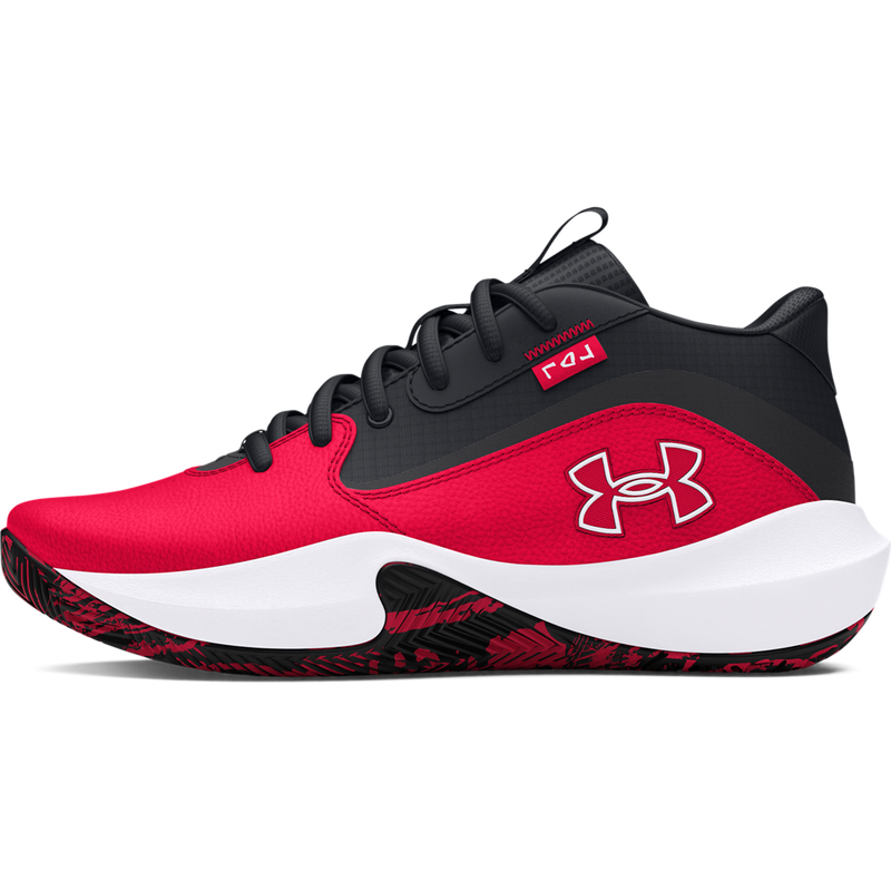 Big Kids' Under Armour Lockdown 7 Basketball Shoes "Red Black White"