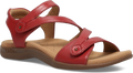 Quarter turn view Women's Taos Footwear style name Big Time Wide in color Red. Sku: BGT-14132REDW