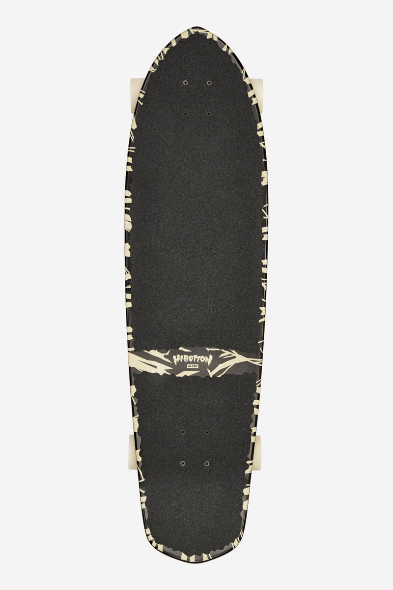 Blazer XL 36 longboard in Lazer Eagle top down view highlighting the black grip surface and beige edge pattern