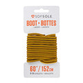 60-inch boot laces, gold and brown striped laces on a Sof Sole card