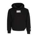 Youth black hoodie with front kangaroo pocket and square 'CLUB' logo patch