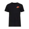 Youth black boxy sports T-shirt with Nike logo on chest