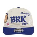 Cream and navy baseball cap with embroidered BRK Brooklyn Dodgers logo