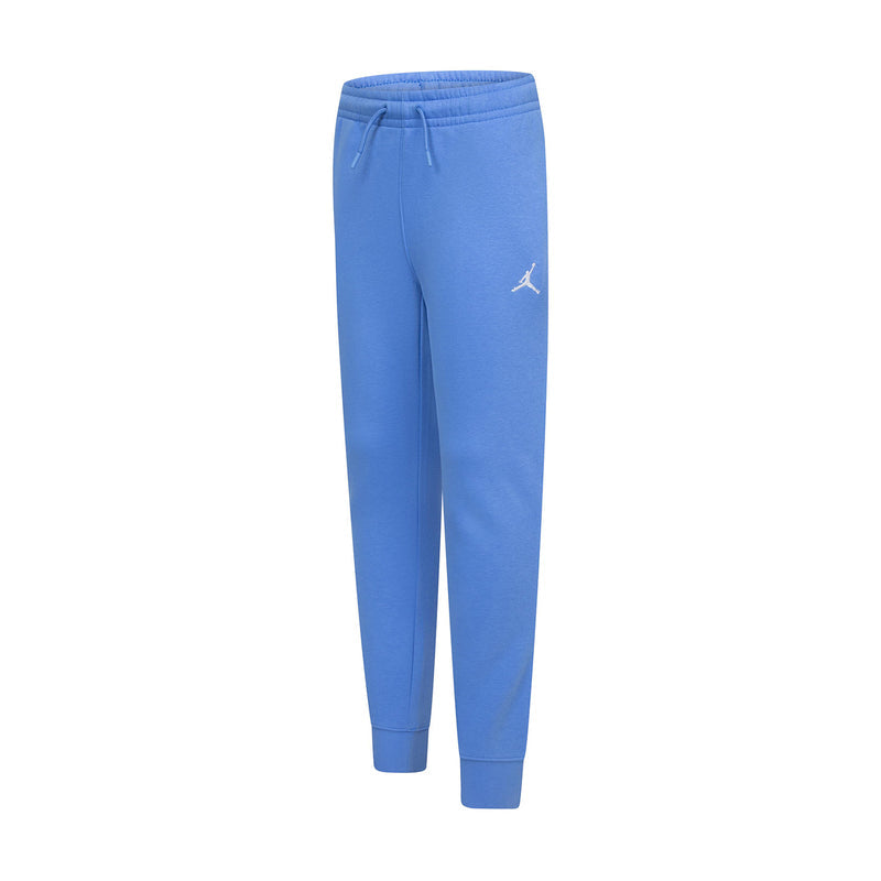 Legend Blue youth fleece pants with side logo and tapered cuffed ankles