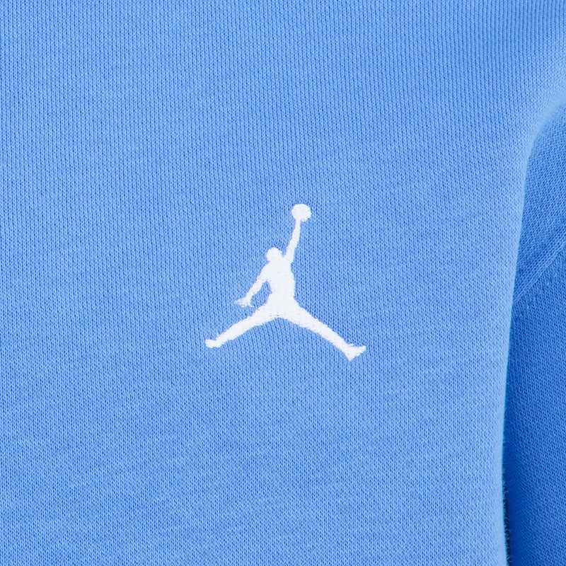 Legend Blue fleece pullover hoodie with white Jumpman logo detail