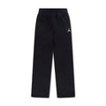 Youth slim fleece pants, black, elastic waistband with small side Jumpman logo