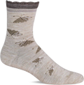 Quarter turn view Women's Sockwell Sock style name Butterfly Lace in color Barley. Sku: LD259W-040
