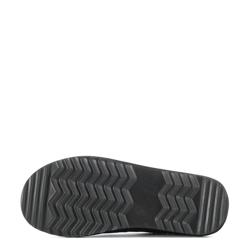 Women’s black slipper outsole with textured chevron tread