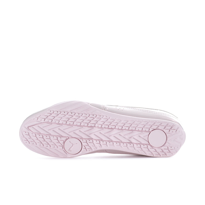 Women's ballet flats outsole in powder pink with textured traction pattern.