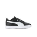 Kids' black and white low-top sneaker with Puma logo stripe