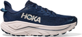 Quarter turn view Women's HOKA Footwear style name Challenger 8 in color Midnight Grout. Sku: 1168717-MGRT