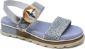 Women's Django & Juliette Chaviva in Denim-Silver Syn Raffia-Leather. Sku: DJ21206DHV3N