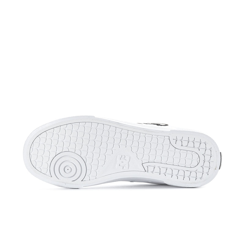 Women's DC Chelsea sneakers, white rubber outsole with traction tread