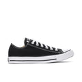 Men's black canvas low-top sneakers with white sidewall stripes and laces