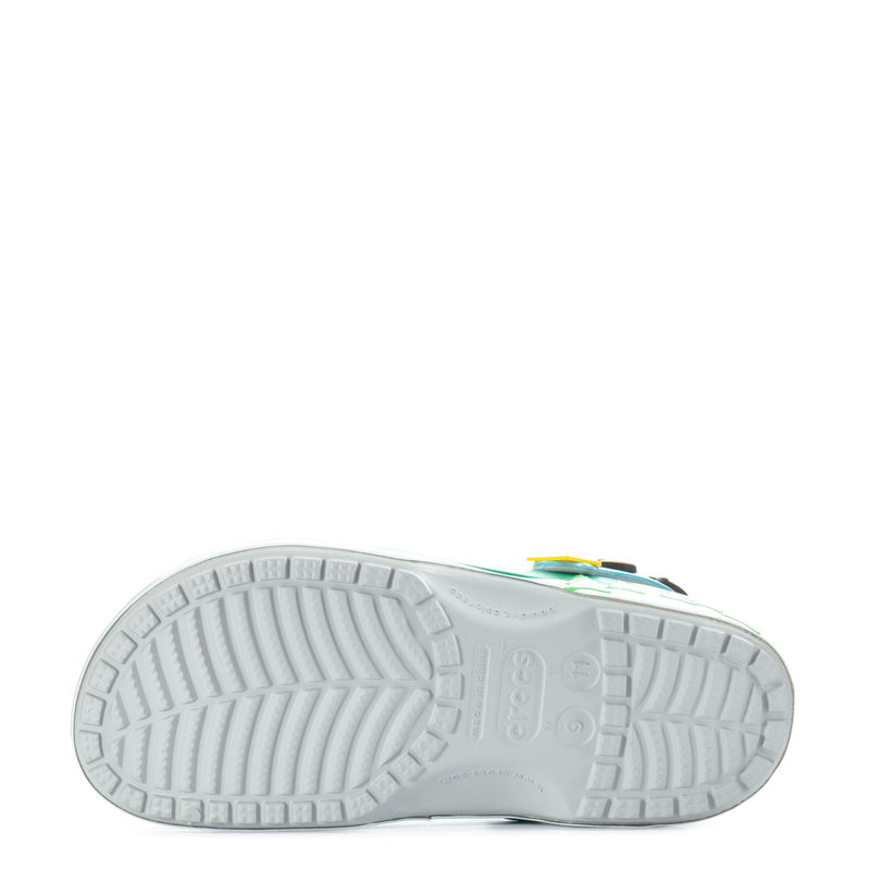 Men's clog outsole with textured tread and molded footbed.