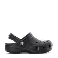 Black toddler clog with backstrap, round toe, and ventilation holes