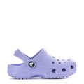 Toddler light purple clog with perforated upper and adjustable back strap