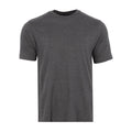 Men's charcoal grey crew neck T-shirt, short sleeves, straight hem