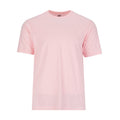 Men's pink crew neck T-shirt, short sleeves, front view