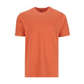 Men's orange crew-neck T-shirt, short sleeves, front view