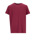 Youth crew-neck T-shirt, short sleeves, rhododendrun maroon; front view.