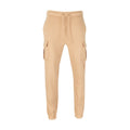 Men's hemp fleece cargo sweatpants with drawstring waist and side cargo pockets