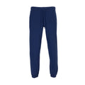 Men's fleece sweatpants in medieval blue, drawstring waist, tapered legs