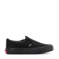 Black kids slip-on sneaker with Vans side logo and padded collar