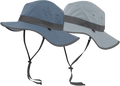Quarter turn view Women's Sunday Hats style name Clear Creek Boonie Reversible in color Horizon/ Hazyblue. Sku: S2C11395HORIZON