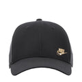 Black Nike baseball cap with metallic gold swoosh on front panel