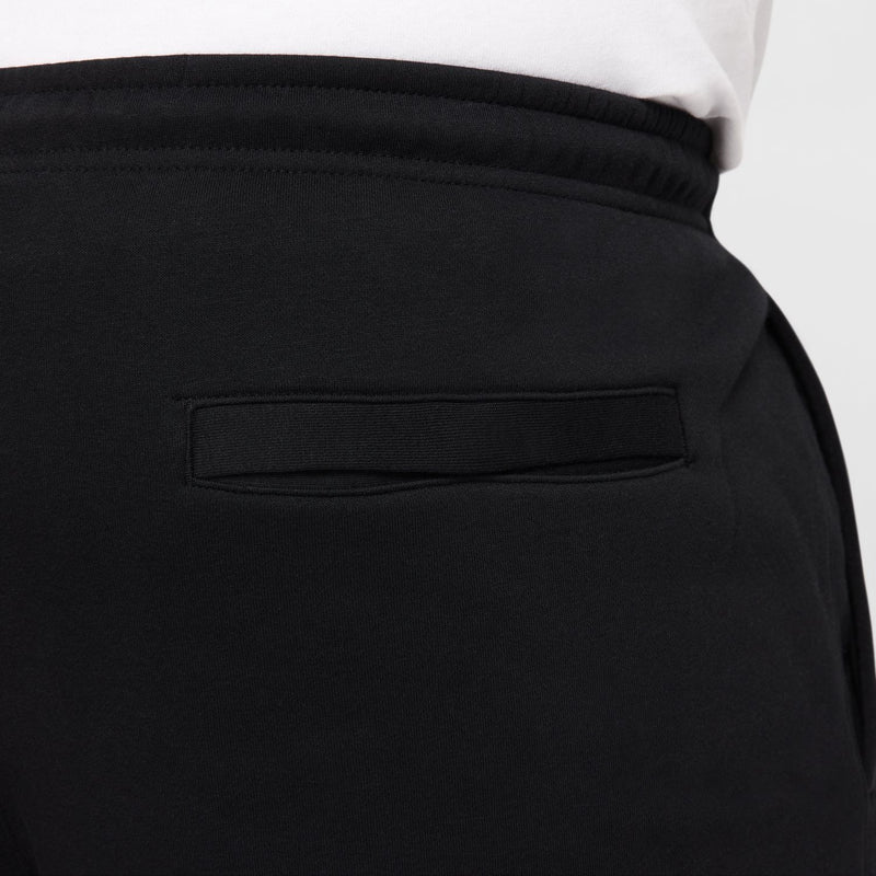 Nike black fleece cargo pants with elastic waistband and front pocket