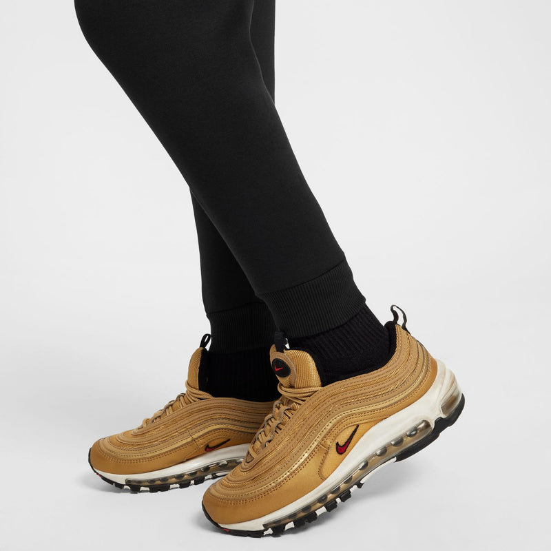 Black youth joggers with ribbed cuffs