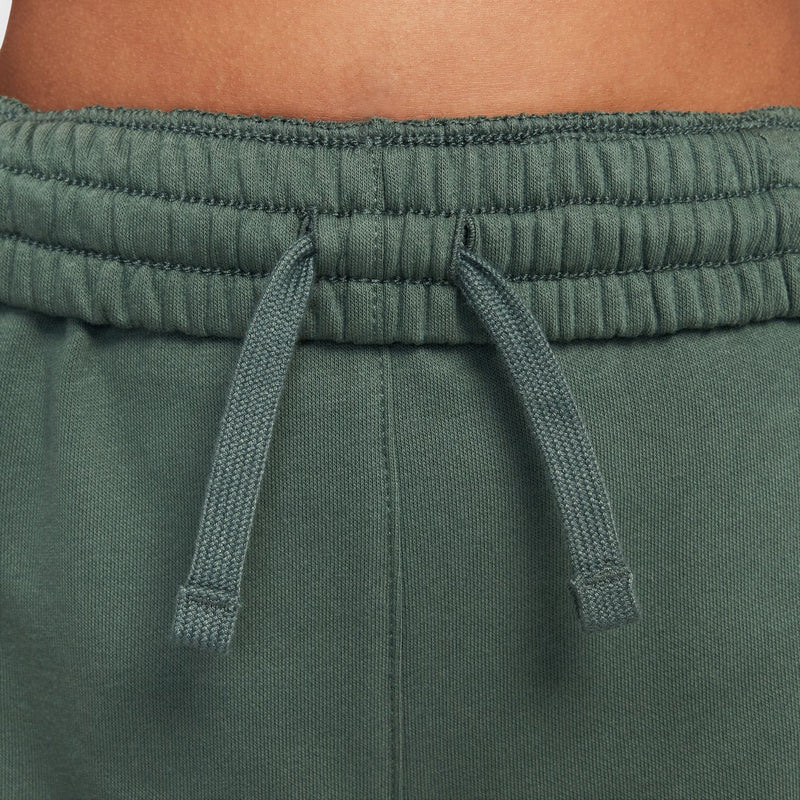 Youth fleece pants, vintage green elastic waistband with drawstring