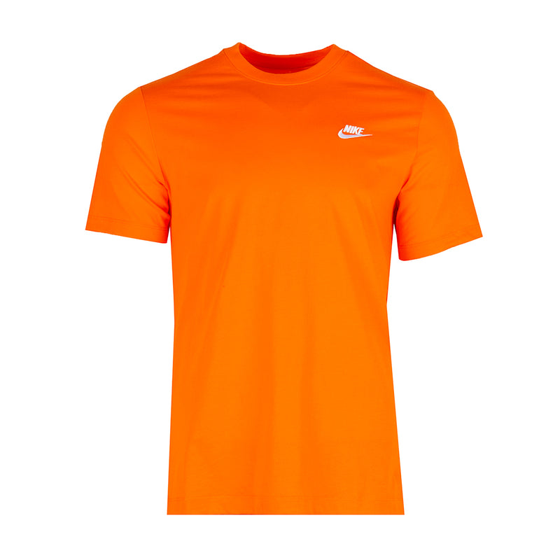 Men's Safety orange Nike crew-neck tee shirt, short sleeves, small chest logo