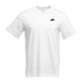Men's white crew-neck T-shirt with small Nike logo on chest