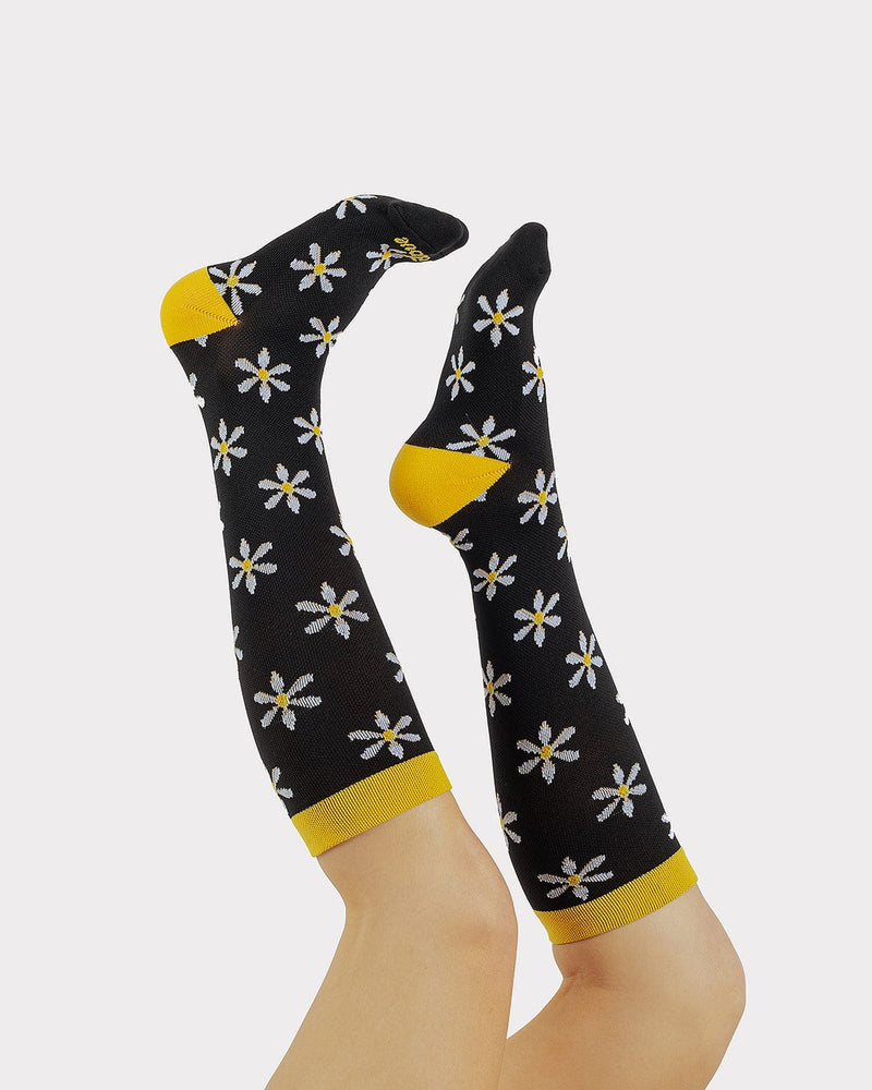 Compression Socks - White Daisy
