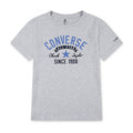 Youth heather gray Converse graphic T-shirt, crew neck, short sleeves