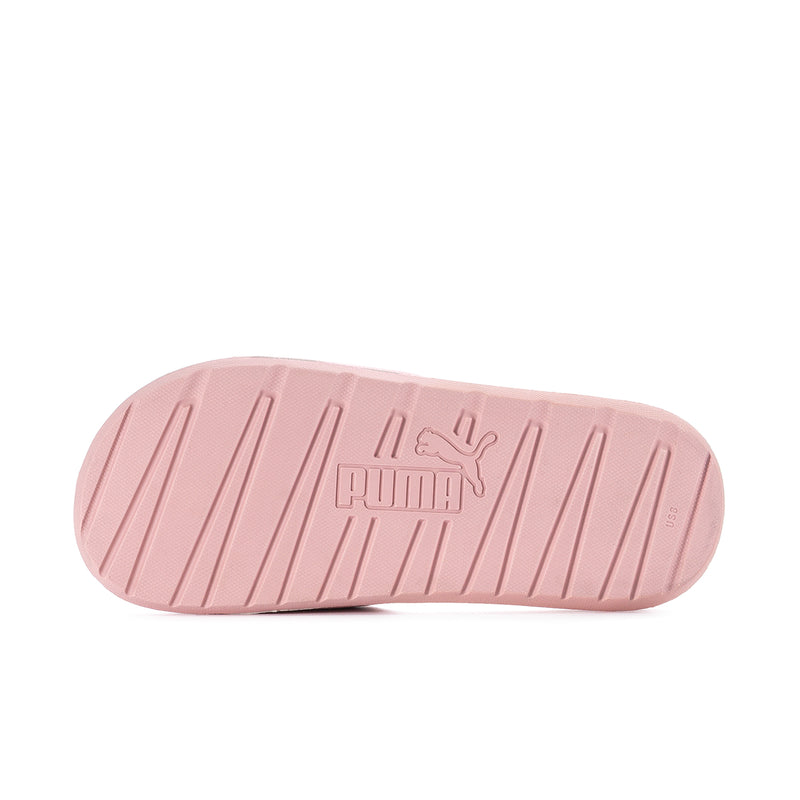 Women's pink outsole for slide sandals with PUMA logo