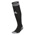 Black OTC crew socks with white stripes; gray toe and heel cushioning