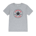 Youth dark grey heather T-shirt with Converse Chuck Taylor All Star graphic patch