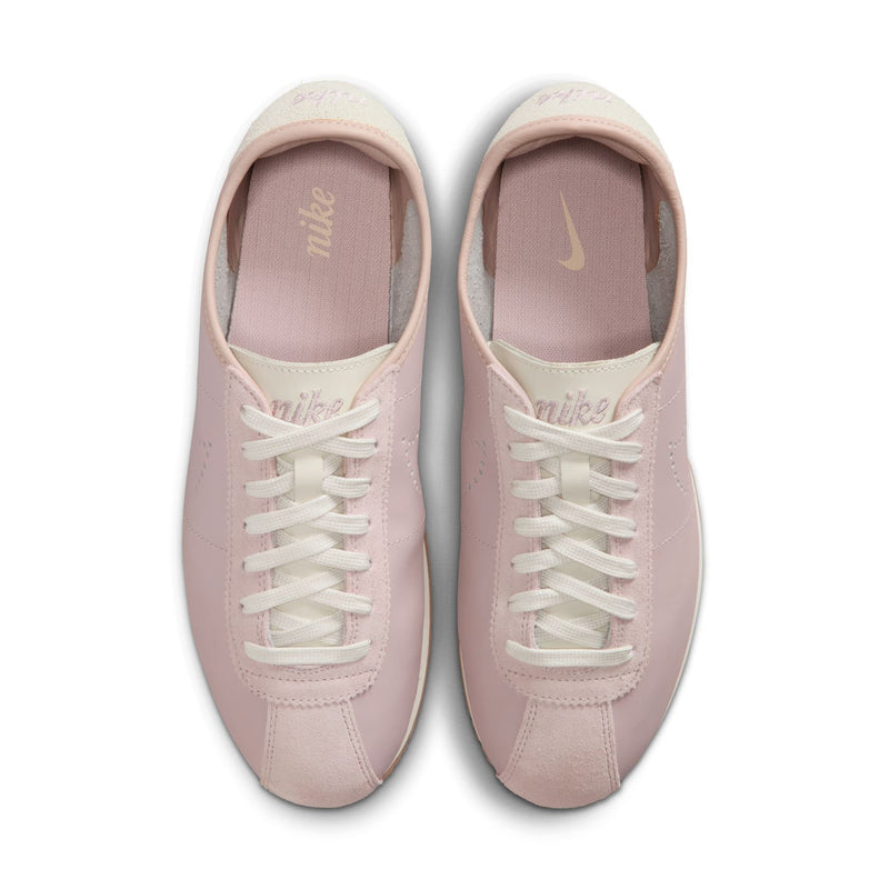 Women's Cortez sneakers, particle rose lace-up low-top with Nike swoosh