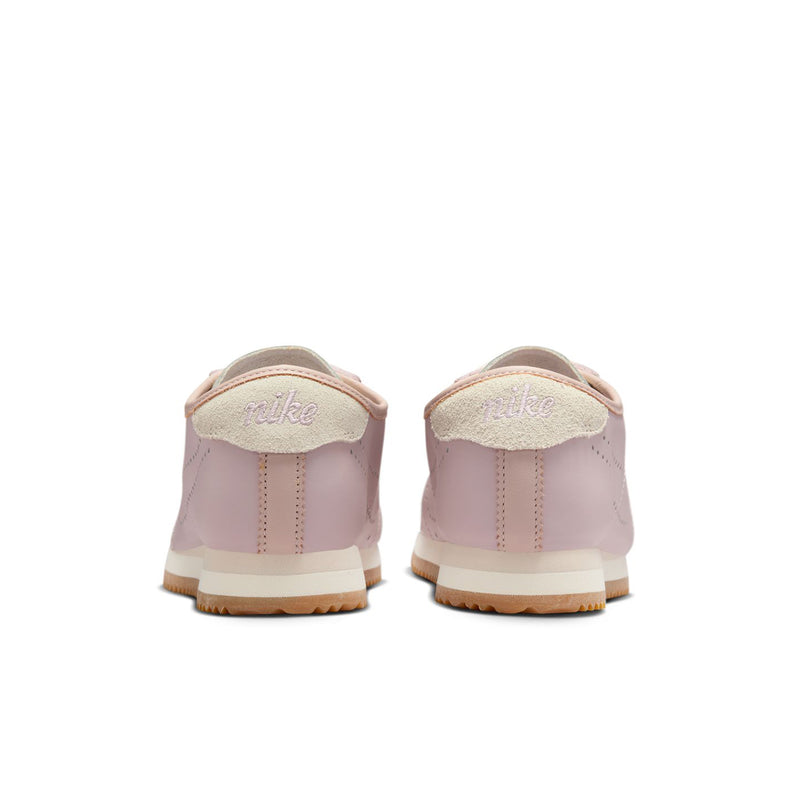 Women's Cortez sneakers, particle rose with cushioned heel and gum outsole