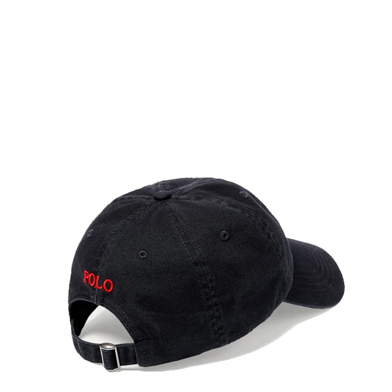 COTTON CHINO BALL CAP BLACK