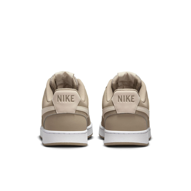 Men's low-top sneakers, tan heel with 'NIKE' branding and white outsole