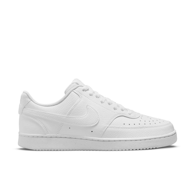 White low-top women's sneaker with lace-up front and Nike swoosh