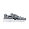 Men's Reebok grey running sneakers with white sole, mesh upper and lace-up closure