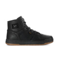 Black high-top lace-up men’s sneaker with Lee logo and gum rubber outsole