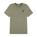 Youth olive green embroidered tee with circular logo at left chest